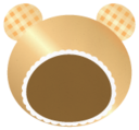ベビーしろたん耳付ロンパース（金）