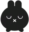 のっかりウサギ(黒)