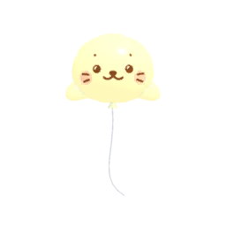 27thしろたんお祝い風船(れもん)
