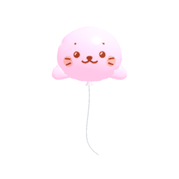27thしろたんお祝い風船(いちご)