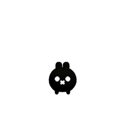 ミニウサギ黒(半目)