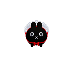 ヘッドドレスウサギ(黒)